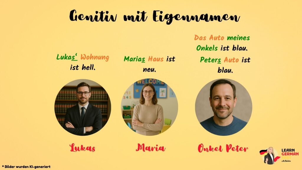 Genitiv mit Eigennamen