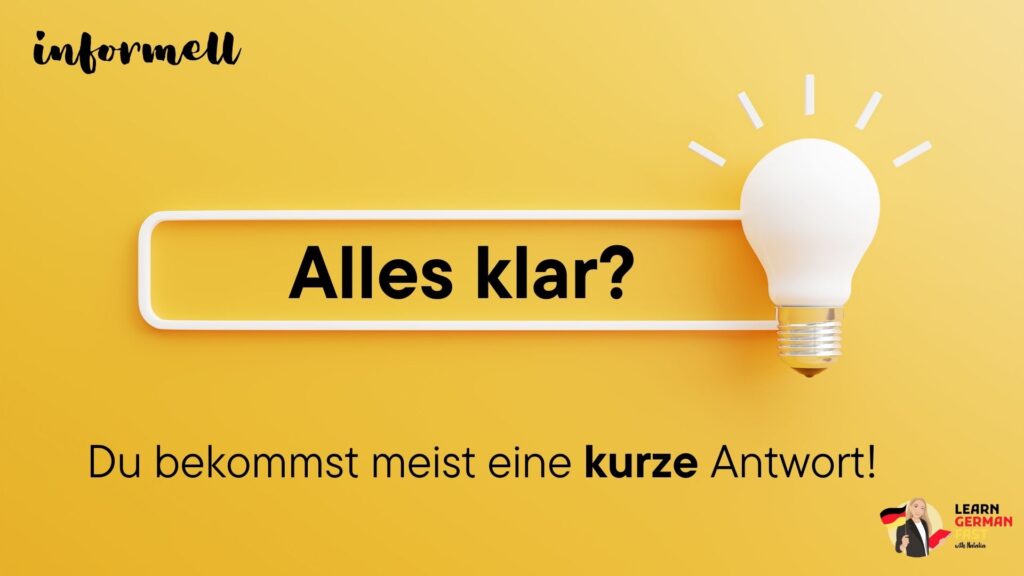 Deutsch: Alles klar?