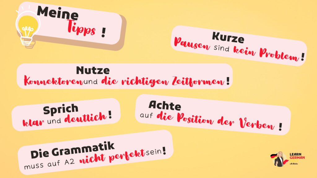 Tipps A3-Prüfung Sprechen