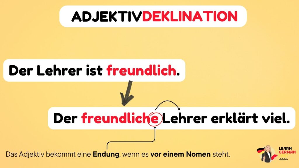 Was ist Adjektivdeklination?