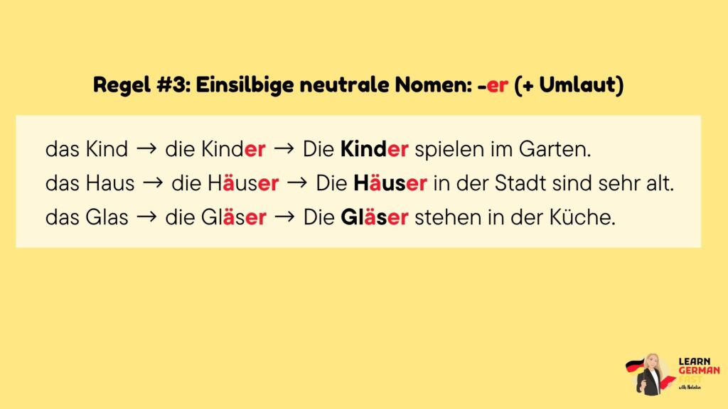 einsilbige neutrale Nomen
