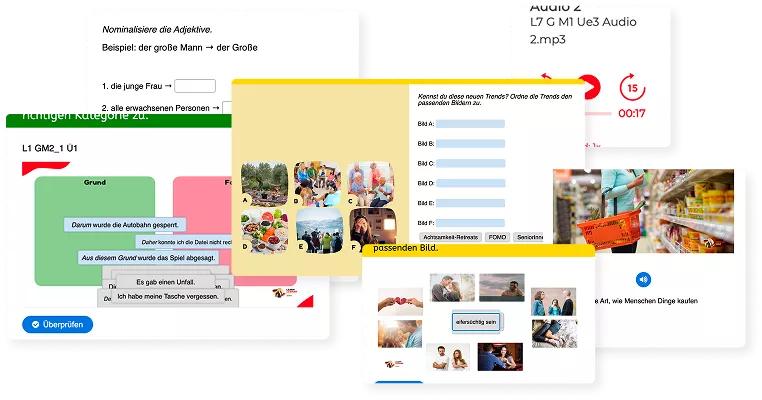 interaktive Übungen auf unserer Lernplattform